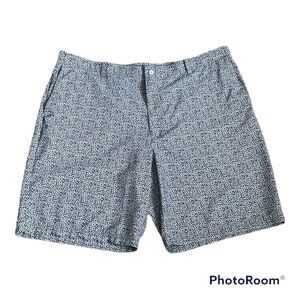 Golf America | Mens Blue & Teal Print Golf 10” Shorts | Size 42